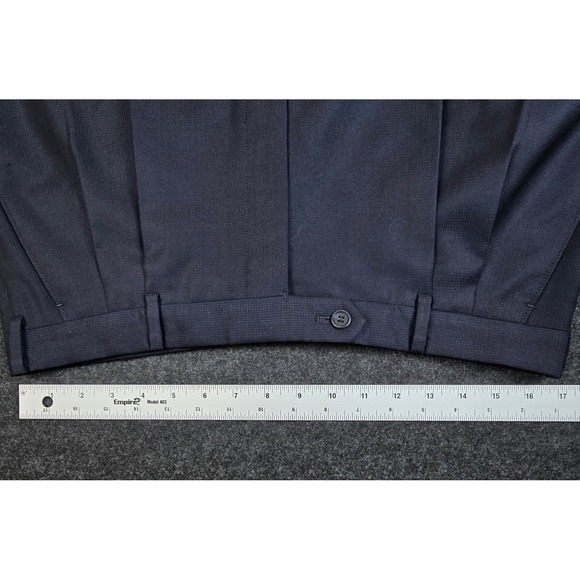 Gieves & Hawkes Men's Navy Blue Wool Dress Pants Super 150s Italy Size 34W x 29L - Picture 5 of 10